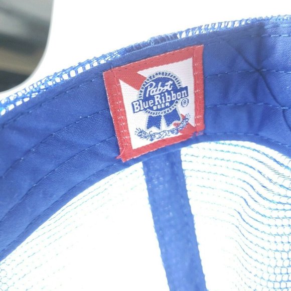 Vintage Pbr Pabst Blue Ribbon Beer Trucker Hat - Picture 4 of 6